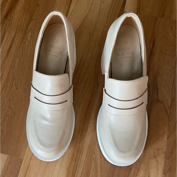 OASIS SOCIETY Chunky Beige Platform Loafer 7 - Picture 3 of 12